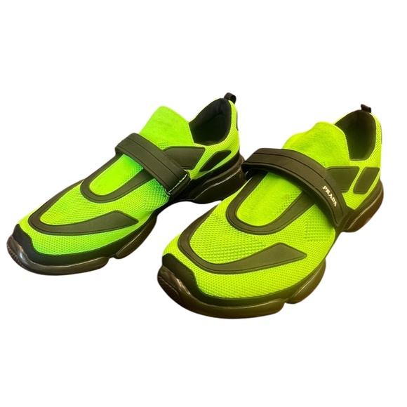 LUXURY PRADA CLOUDBUST SNEAKERS  BLACK AND GREEN - Picture 1 of 11